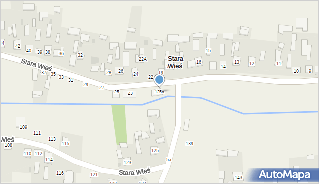 Stara Wieś, Stara Wieś, 125a, mapa Stara Wieś