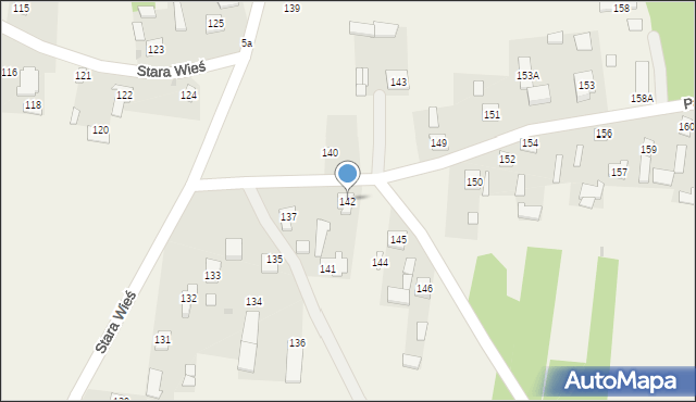 Stara Wieś, Stara Wieś, 142, mapa Stara Wieś