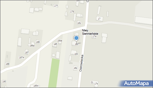 Stara Wieś, Stara Wieś, 182, mapa Stara Wieś