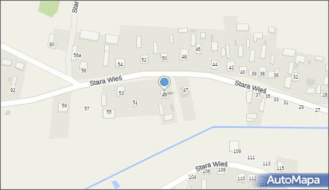 Stara Wieś, Stara Wieś, 49, mapa Stara Wieś