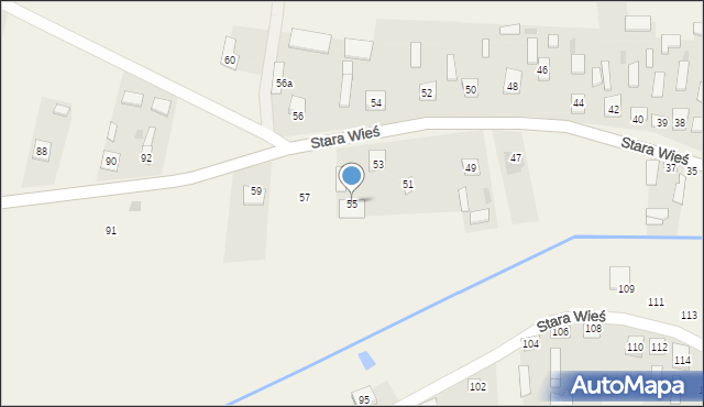 Stara Wieś, Stara Wieś, 55, mapa Stara Wieś