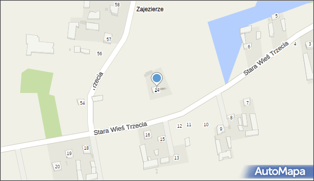 Stara Wieś Trzecia, Stara Wieś Trzecia, 14, mapa Stara Wieś Trzecia