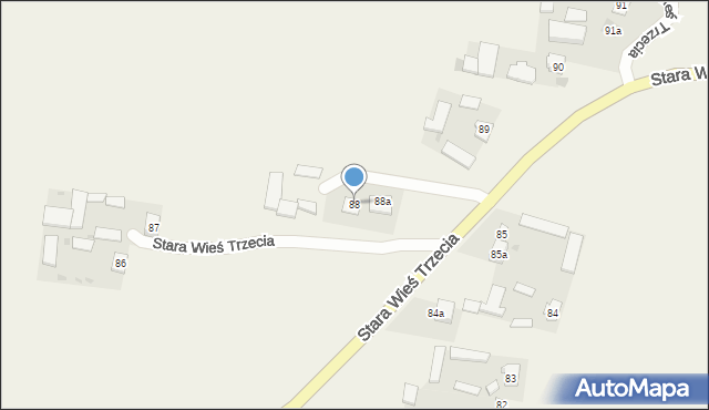 Stara Wieś Trzecia, Stara Wieś Trzecia, 88, mapa Stara Wieś Trzecia