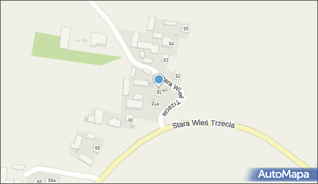 Stara Wieś Trzecia, Stara Wieś Trzecia, 91, mapa Stara Wieś Trzecia