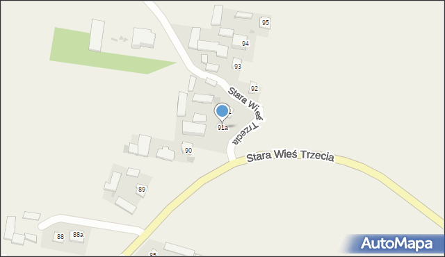 Stara Wieś Trzecia, Stara Wieś Trzecia, 91a, mapa Stara Wieś Trzecia