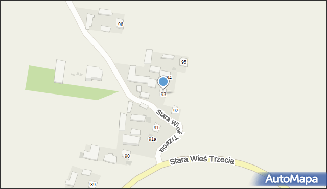Stara Wieś Trzecia, Stara Wieś Trzecia, 93, mapa Stara Wieś Trzecia