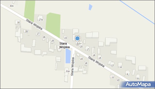 Stara Wojska, Stara Wojska, 22, mapa Stara Wojska