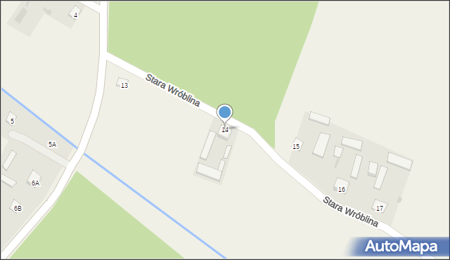 Stara Wróblina, Stara Wróblina, 14, mapa Stara Wróblina