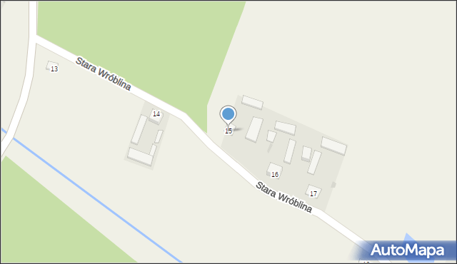 Stara Wróblina, Stara Wróblina, 15, mapa Stara Wróblina