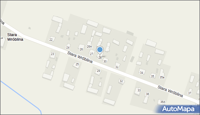 Stara Wróblina, Stara Wróblina, 28, mapa Stara Wróblina