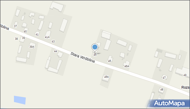 Stara Wróblina, Stara Wróblina, 45, mapa Stara Wróblina