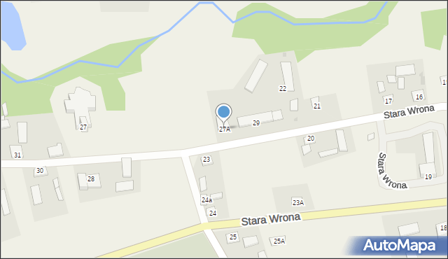 Stara Wrona, Stara Wrona, 27A, mapa Stara Wrona