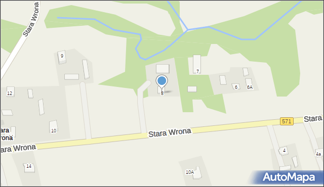 Stara Wrona, Stara Wrona, 8, mapa Stara Wrona