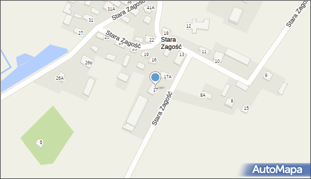 Stara Zagość, Stara Zagość, 17, mapa Stara Zagość