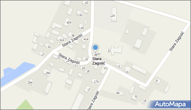 Stara Zagość, Stara Zagość, 18, mapa Stara Zagość