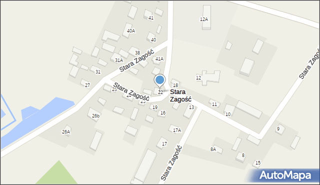 Stara Zagość, Stara Zagość, 22, mapa Stara Zagość