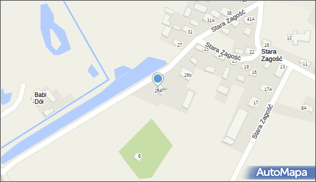 Stara Zagość, Stara Zagość, 26A, mapa Stara Zagość