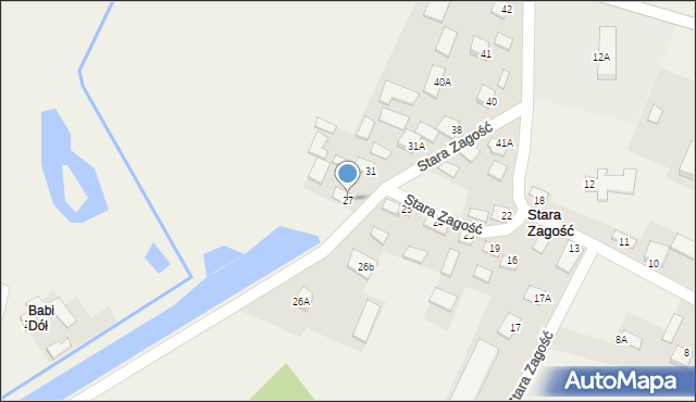 Stara Zagość, Stara Zagość, 27, mapa Stara Zagość