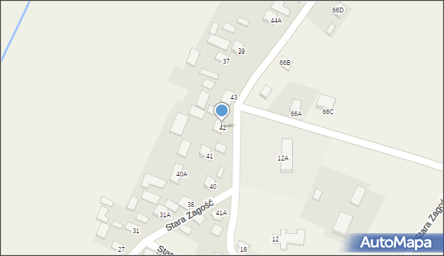 Stara Zagość, Stara Zagość, 42, mapa Stara Zagość