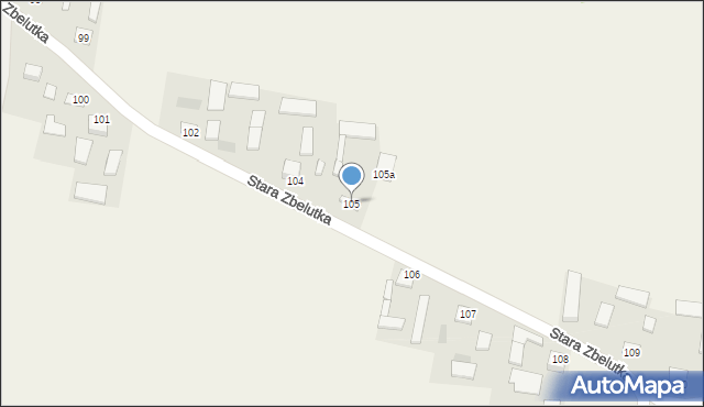 Stara Zbelutka, Stara Zbelutka, 105, mapa Stara Zbelutka
