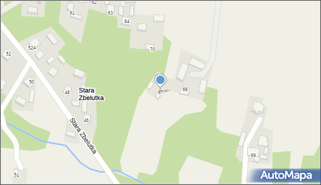 Stara Zbelutka, Stara Zbelutka, 67, mapa Stara Zbelutka