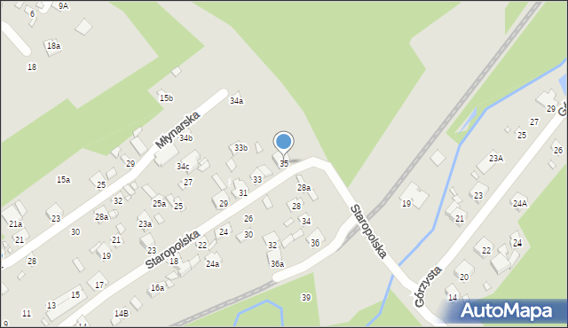 Starachowice, Staropolska, 35, mapa Starachowic