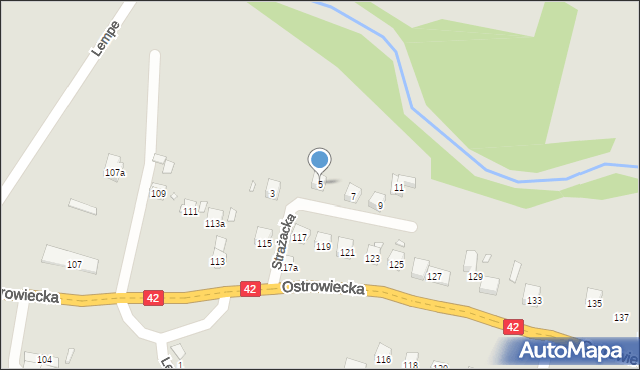 Starachowice, Strażacka, 5, mapa Starachowic