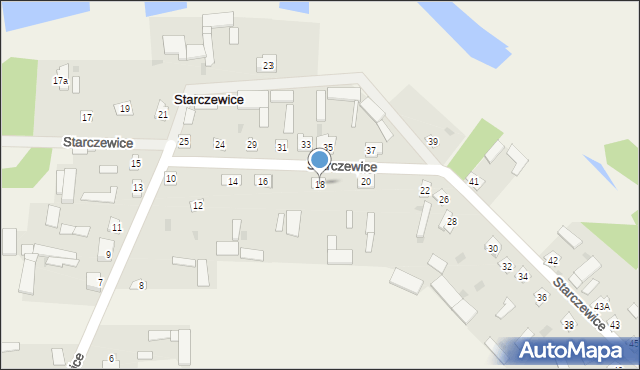 Starczewice, Starczewice, 18, mapa Starczewice
