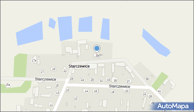 Starczewice, Starczewice, 23, mapa Starczewice