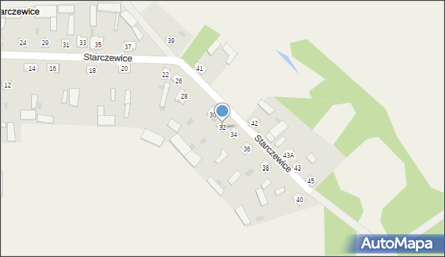 Starczewice, Starczewice, 32, mapa Starczewice