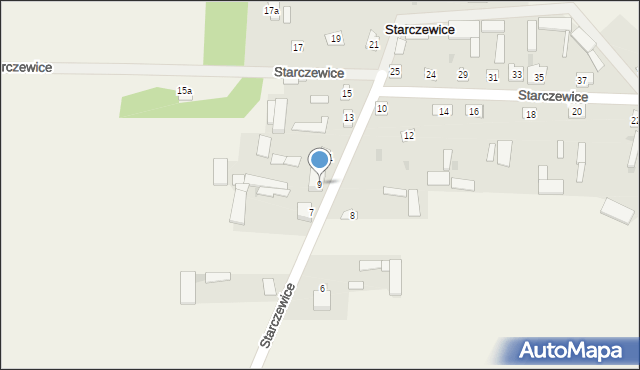 Starczewice, Starczewice, 9, mapa Starczewice