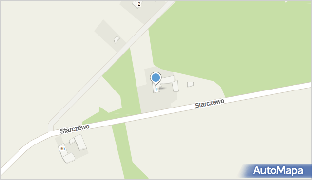 Starczewo, Starczewo, 1, mapa Starczewo