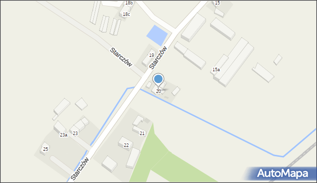 Starczów, Starczów, 20, mapa Starczów