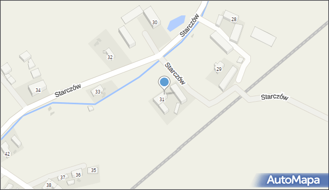 Starczów, Starczów, 31a, mapa Starczów