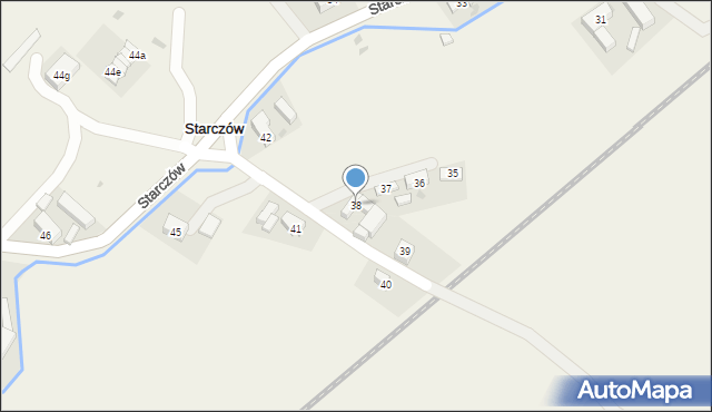 Starczów, Starczów, 38, mapa Starczów