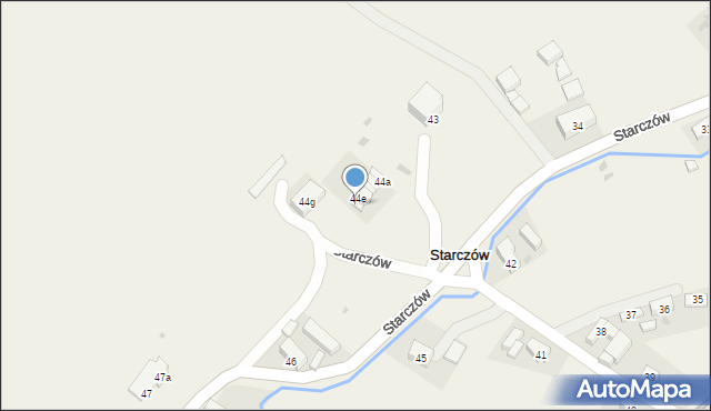 Starczów, Starczów, 44f, mapa Starczów