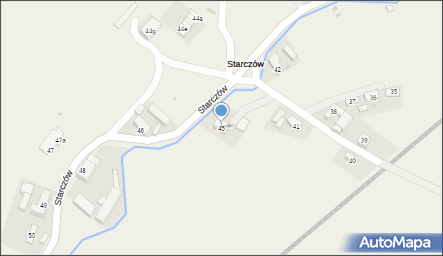 Starczów, Starczów, 45, mapa Starczów