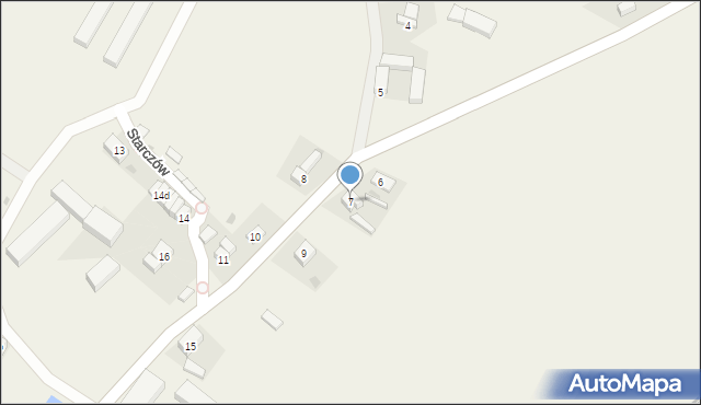 Starczów, Starczów, 7, mapa Starczów