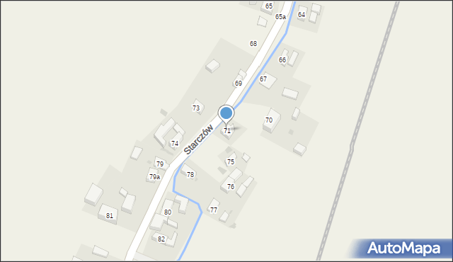 Starczów, Starczów, 71, mapa Starczów
