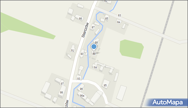 Starczów, Starczów, 89, mapa Starczów