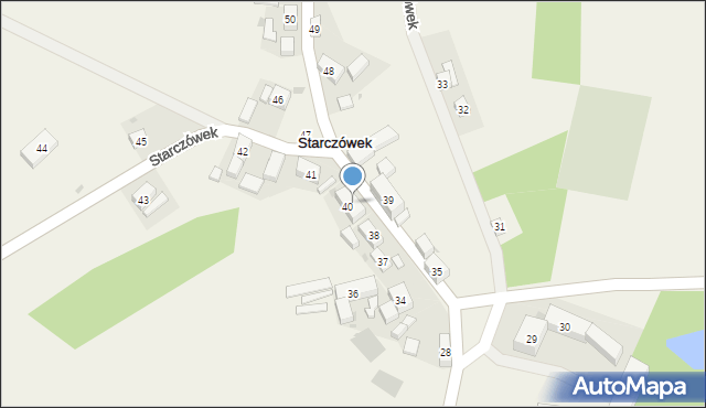 Starczówek, Starczówek, 40a, mapa Starczówek