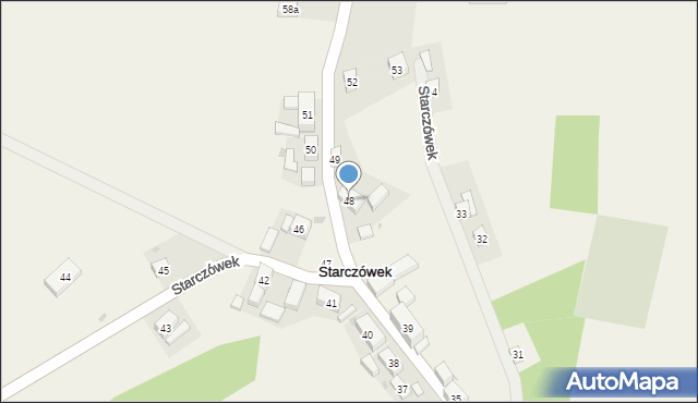 Starczówek, Starczówek, 48, mapa Starczówek