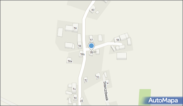 Starczówek, Starczówek, 55, mapa Starczówek