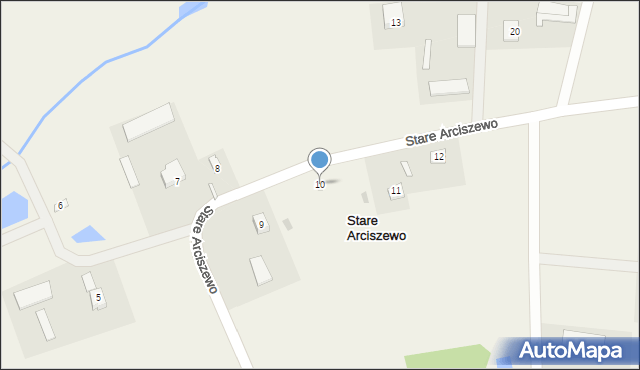 Stare Arciszewo, Stare Arciszewo, 10, mapa Stare Arciszewo