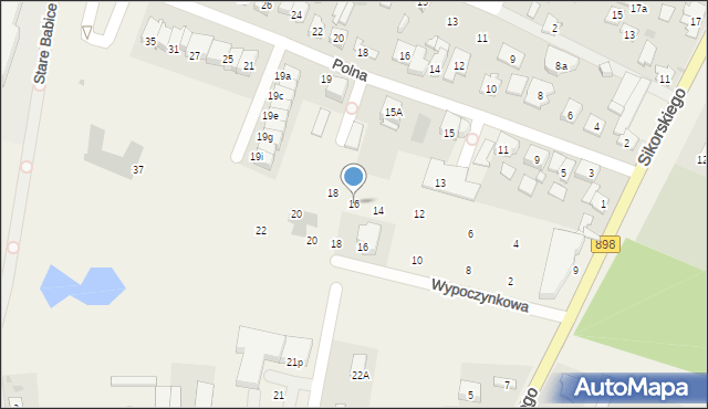 Stare Babice, Stare Babice, 16, mapa Stare Babice