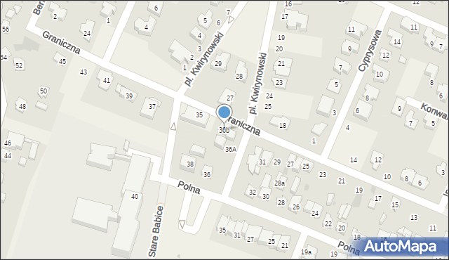Stare Babice, Stare Babice, 36b, mapa Stare Babice