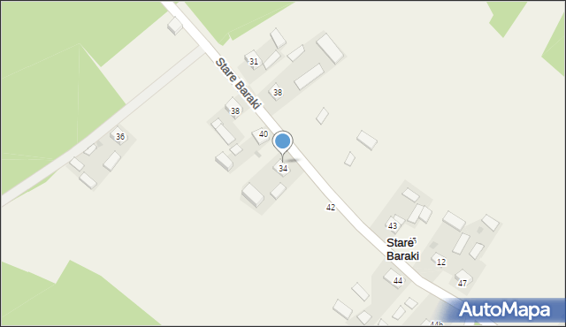 Stare Baraki, Stare Baraki, 34a, mapa Stare Baraki