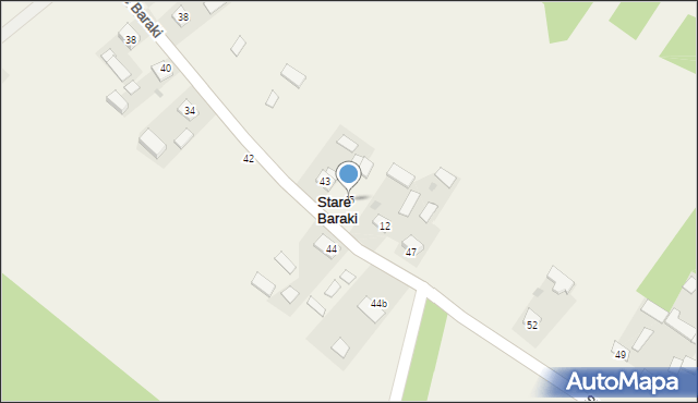 Stare Baraki, Stare Baraki, 45, mapa Stare Baraki