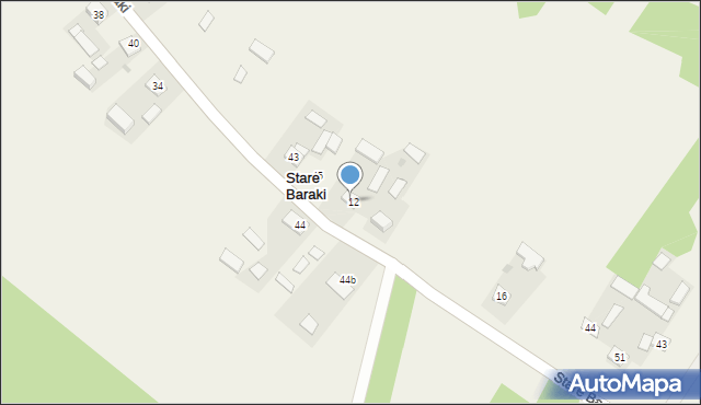 Stare Baraki, Stare Baraki, 46, mapa Stare Baraki