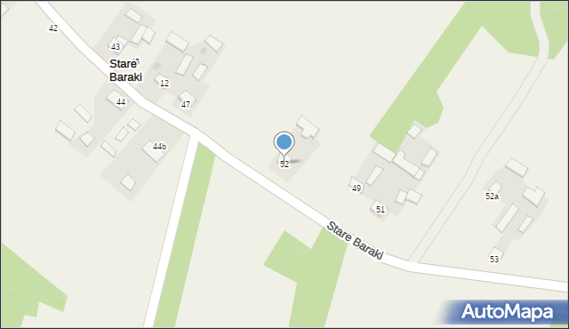 Stare Baraki, Stare Baraki, 52, mapa Stare Baraki
